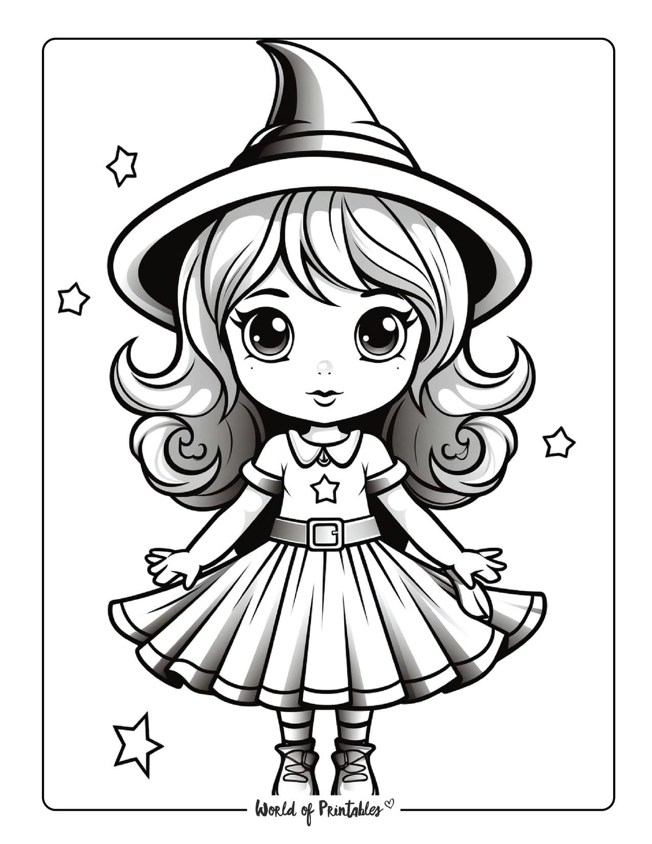 Witch coloring pages for kids adults