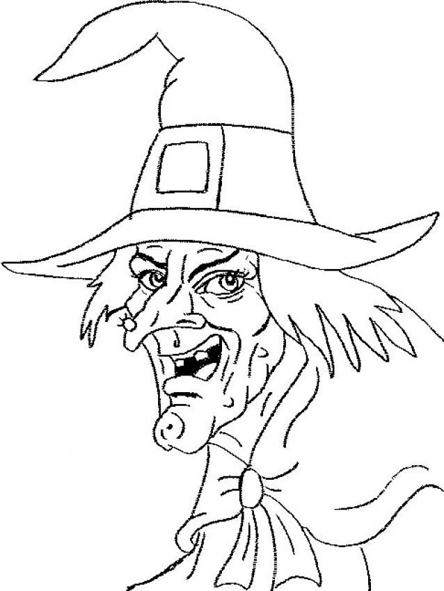 Witch face drawing