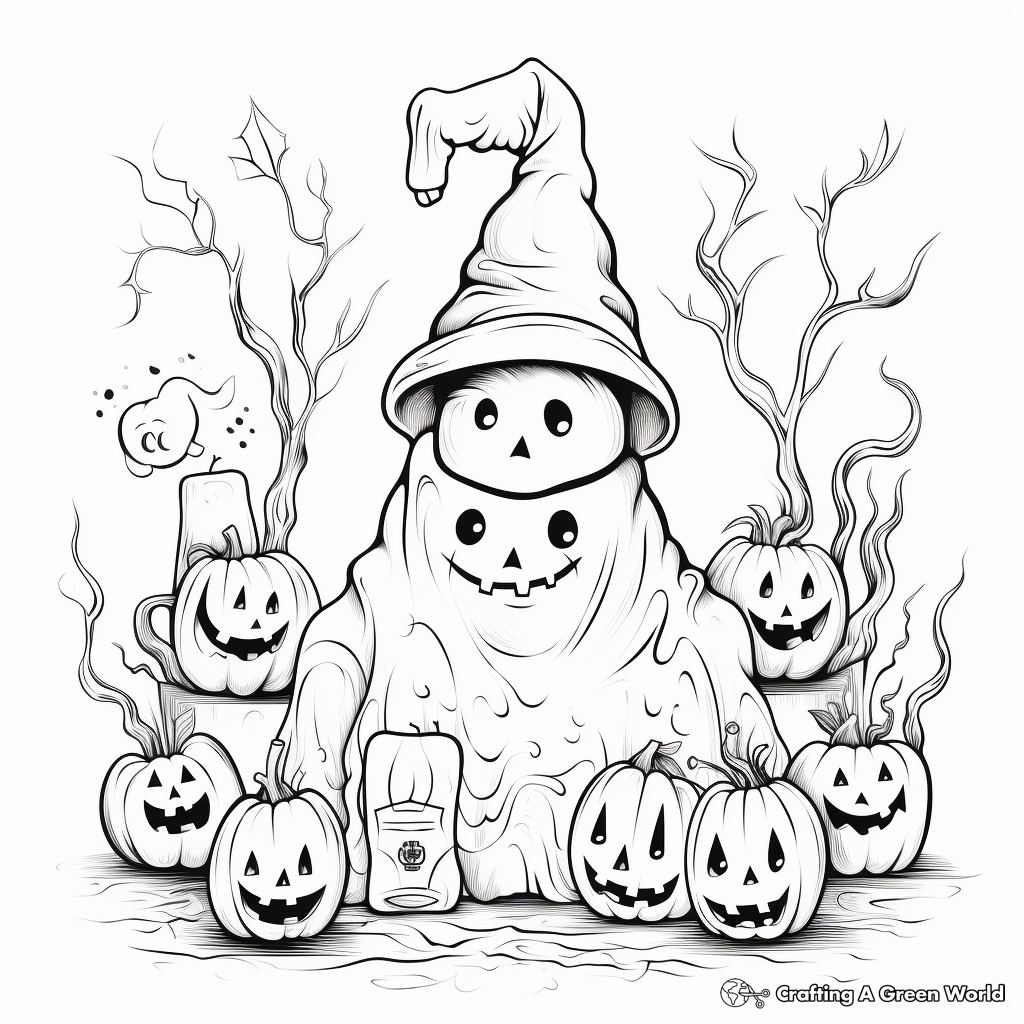 Halloween preschool coloring pages