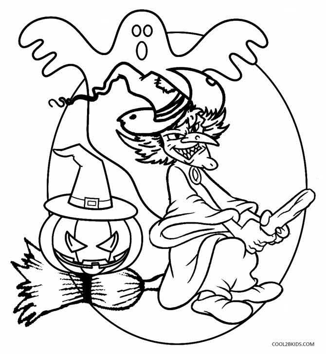 Free witch coloring pages you can print from home