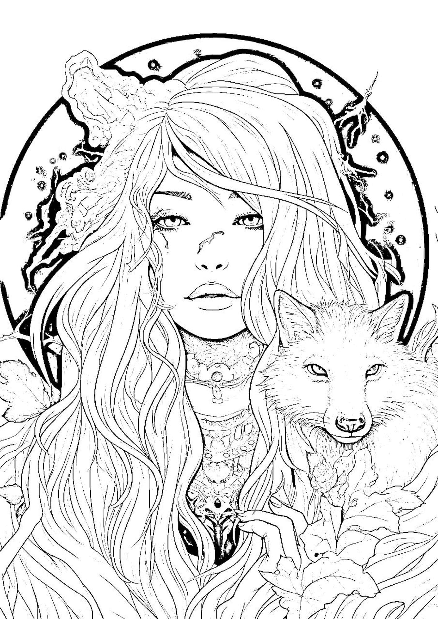 Captivating witch coloring pages for kids and adults