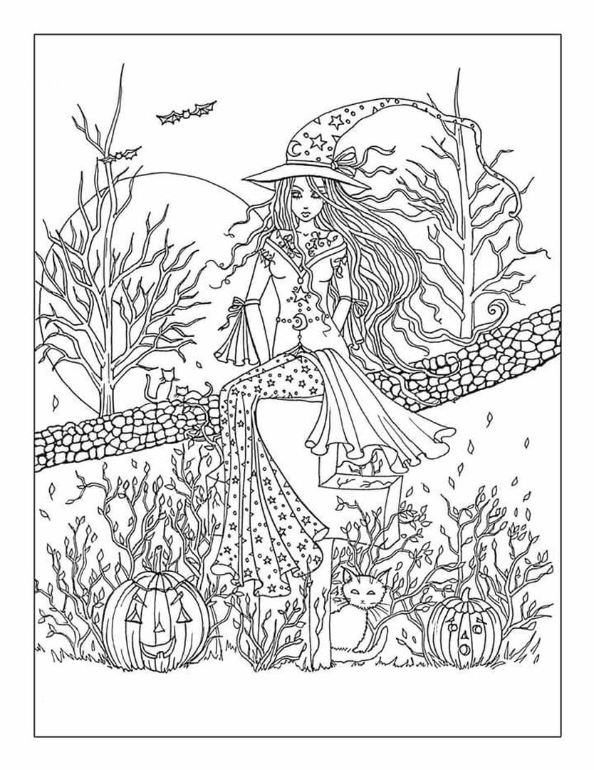 Free printable adult halloween coloring pages