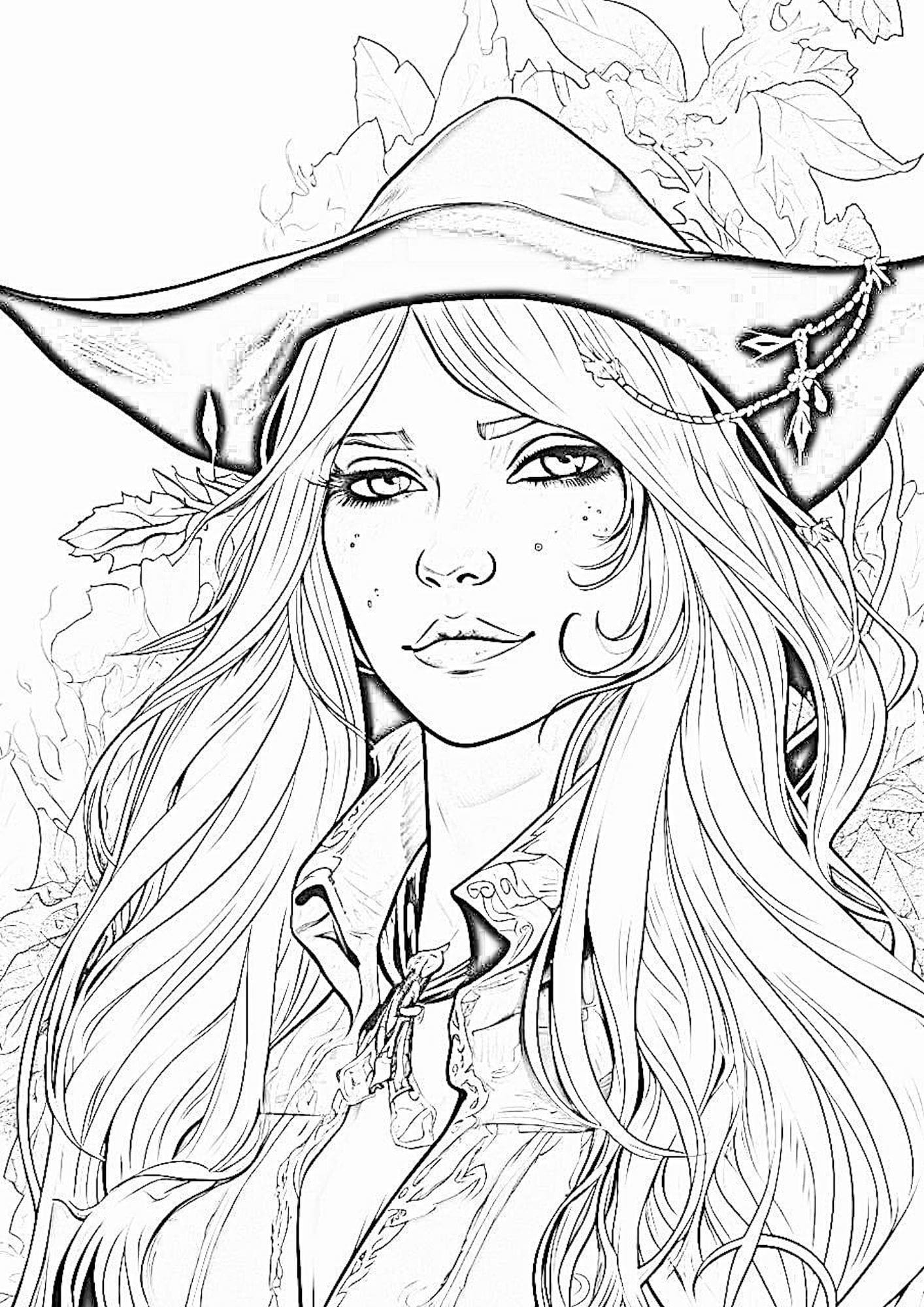 Captivating witch coloring pages for kids and adults