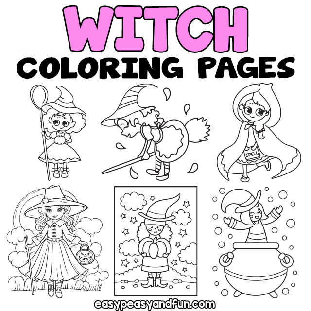 Printable witch coloring pages â sheets