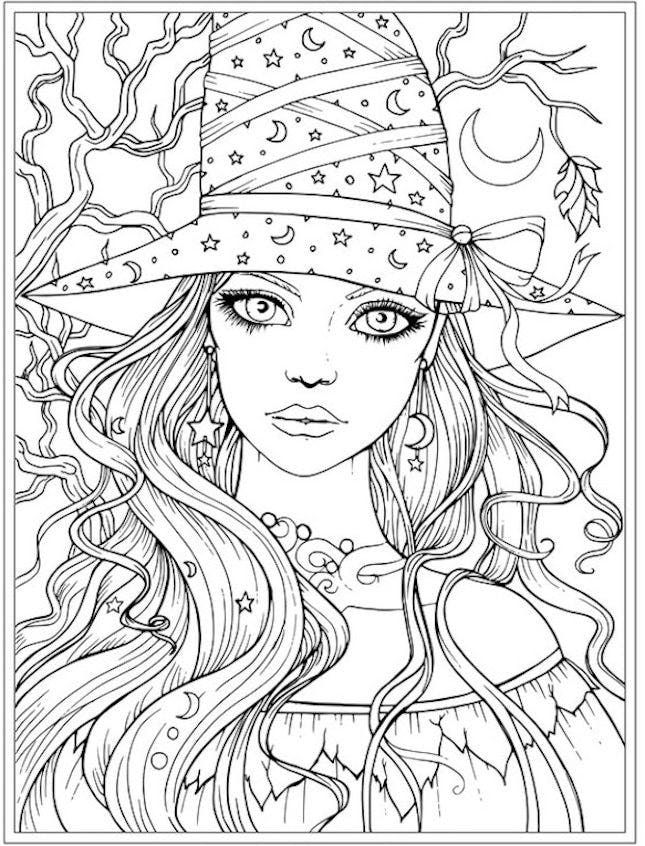 Spooky halloween coloring pages for kids and adults