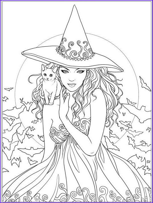 Cool halloween coloring pages for adults image witch coloring pages fairy coloring pages free adult coloring pages