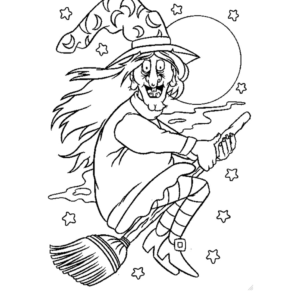 Halloween witch coloring pages printable for free download