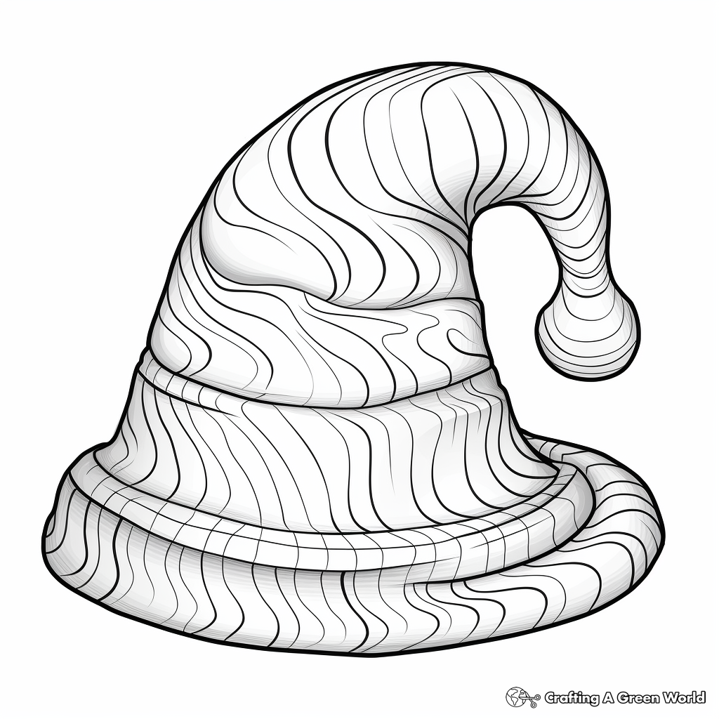 Santa hat coloring pages