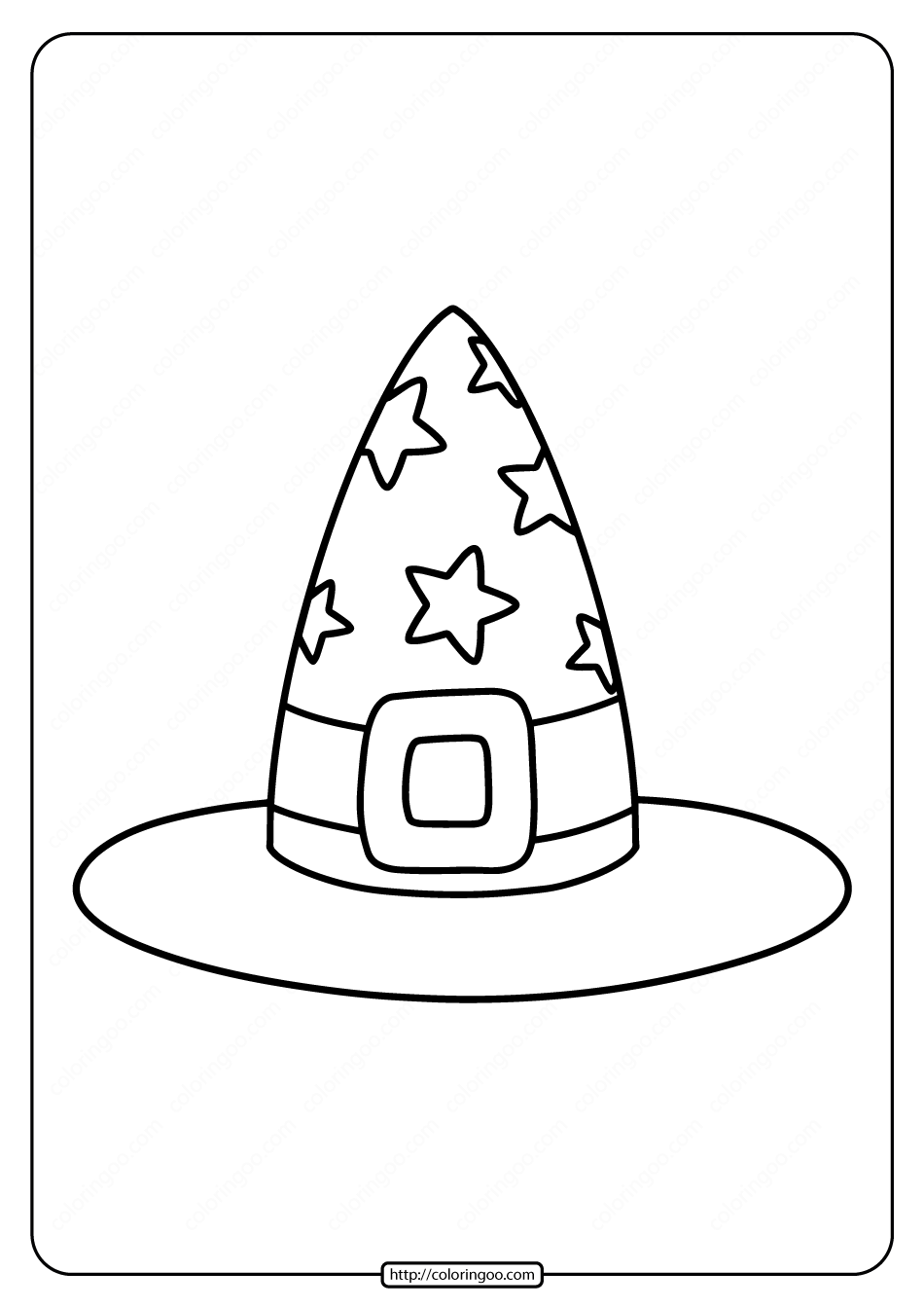 Free printable witchs hat coloring pages witch hat coloring pages halloween coloring pages