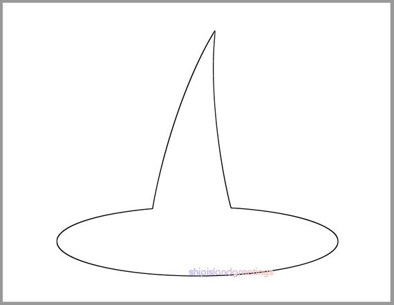 Inch witch hat template