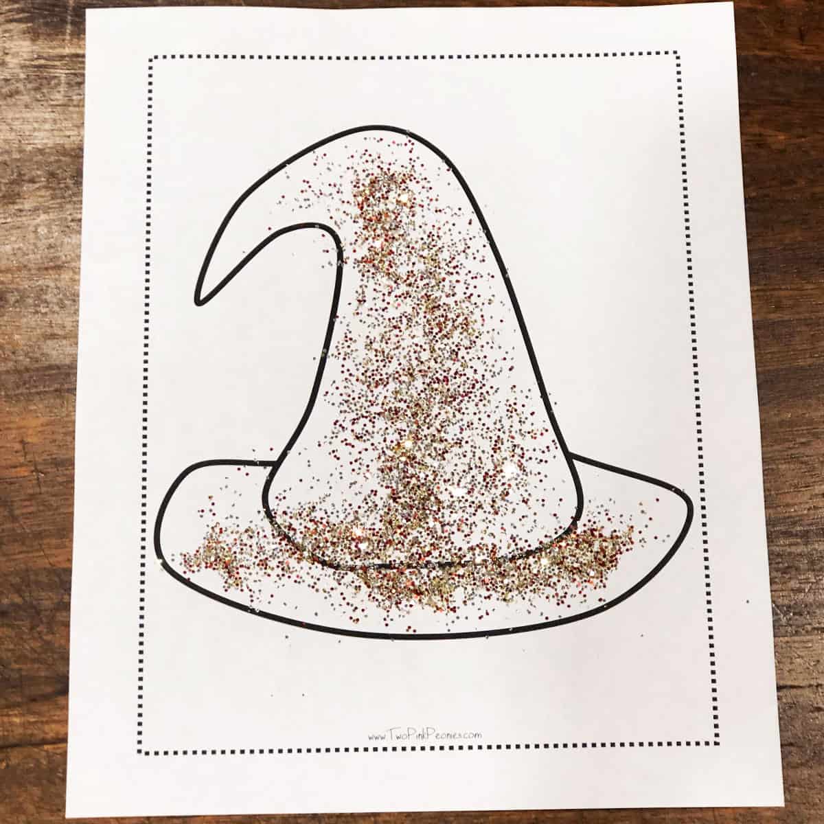 Witch hat printable template perfect for halloween instant download