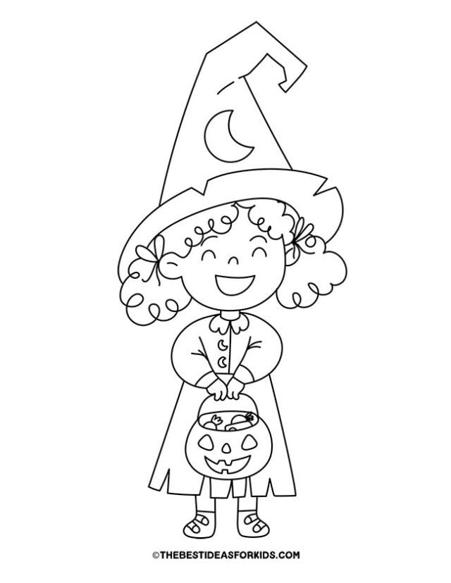 Witch coloring pages free printables