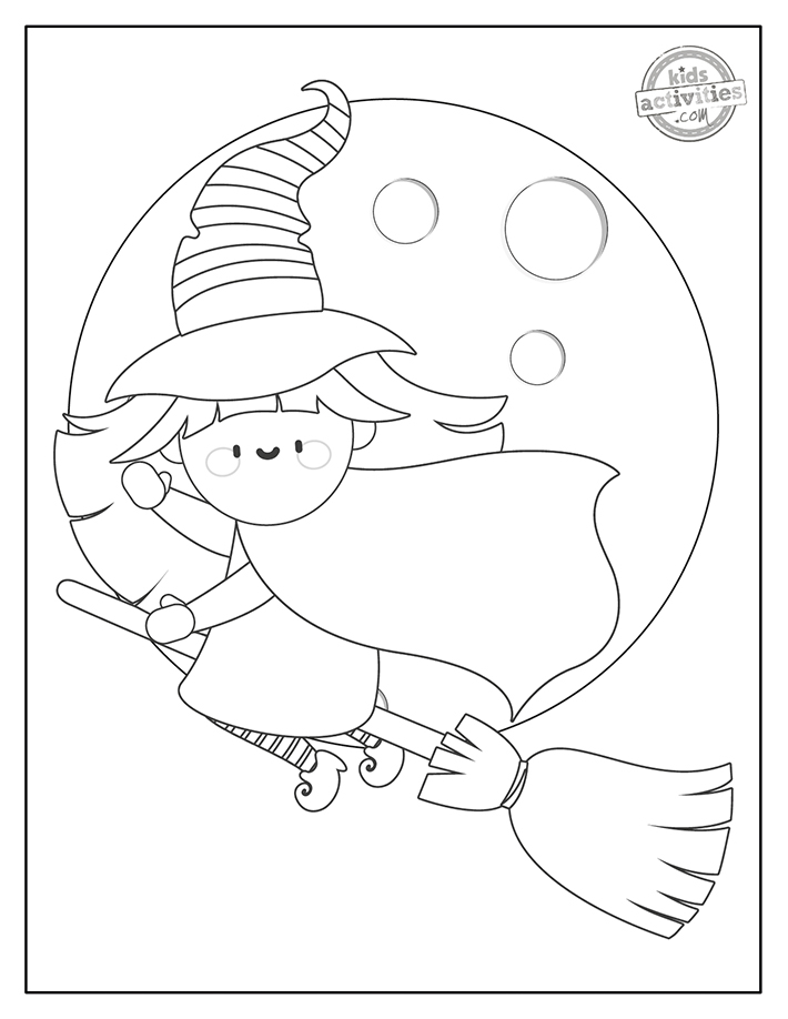 Magically cute witch coloring pages kids activities blog