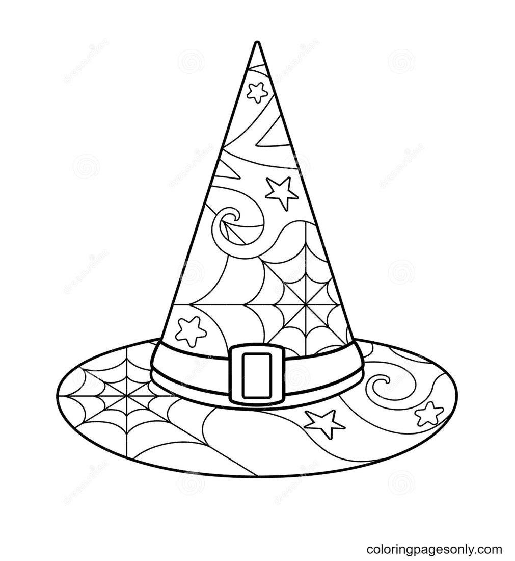 Witch hat coloring pages printable for free download