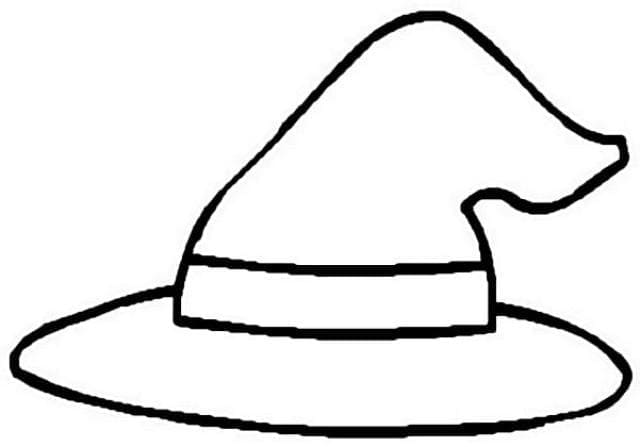 Witch hat coloring pages