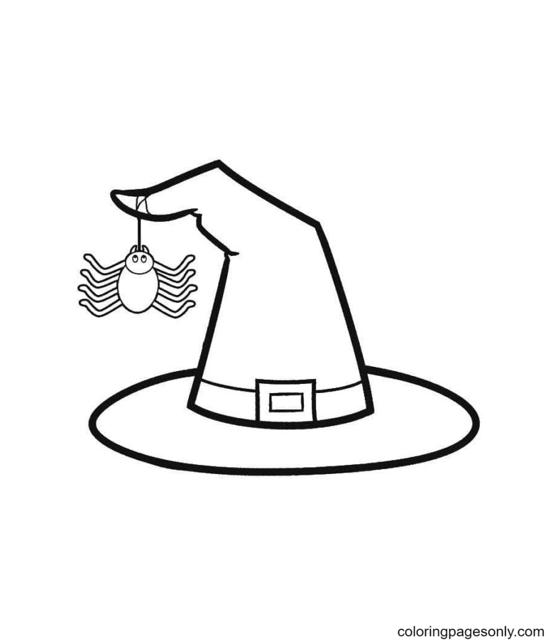 Witch hat coloring pages printable for free download