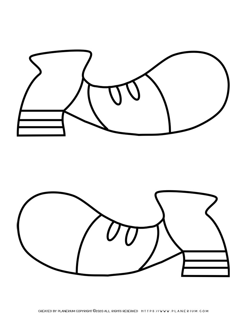 Clown shoes template