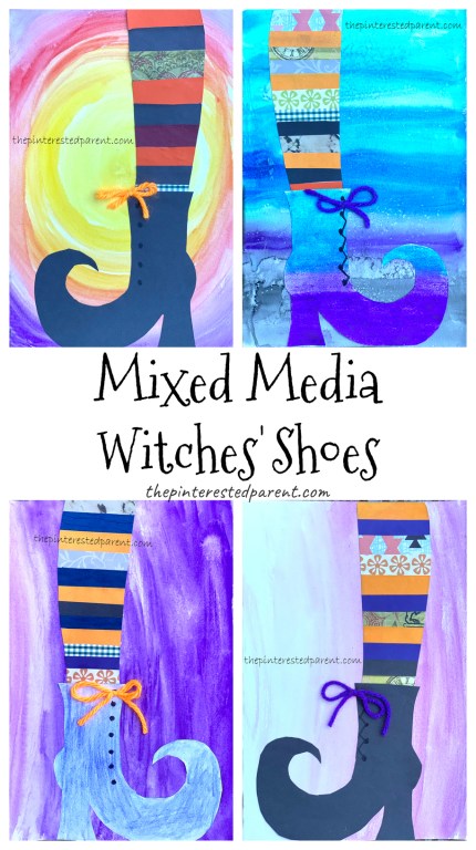 Mixed media witches shoes â the pinterested parent