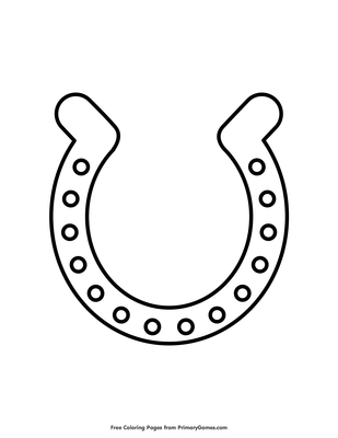 Lucky horseshoe coloring page â free printable pdf from