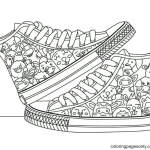 Shoe coloring pages printable for free download