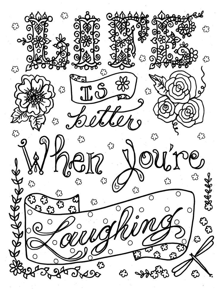 Quote coloring pages for adults and teens