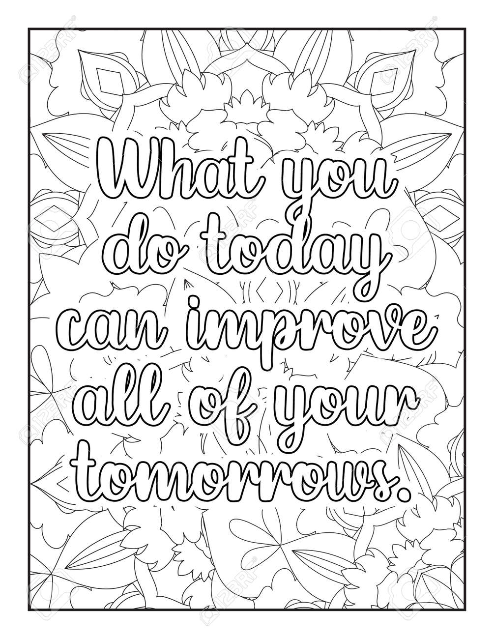 Motivational quotes coloring page inspirational quotes coloring page affirmative quotes coloring page positive quotes coloring page good vibes swear word coloring page motivational typography royalty free svg cliparts vectors and stock