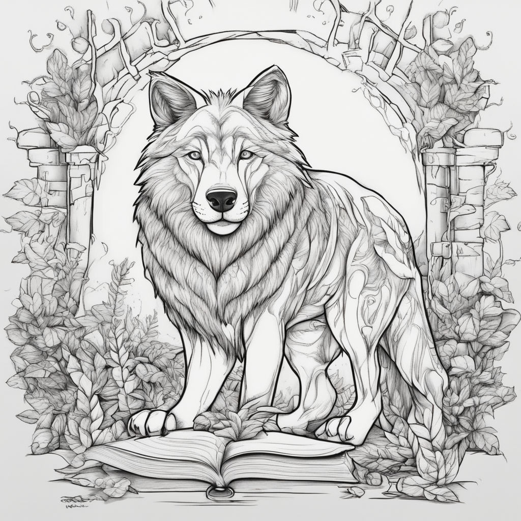 Wolf coloring book