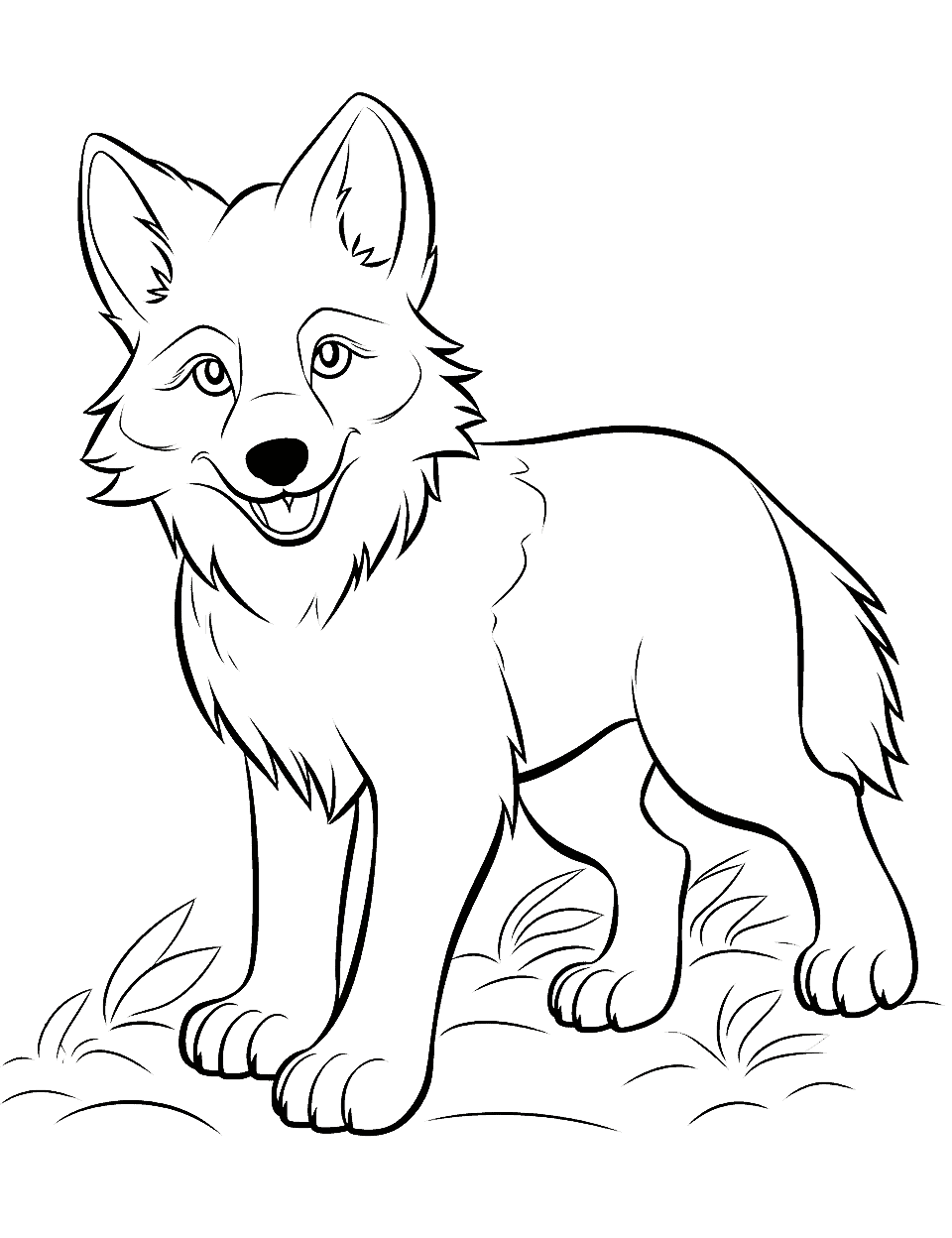 Wolf coloring pages free printable sheets