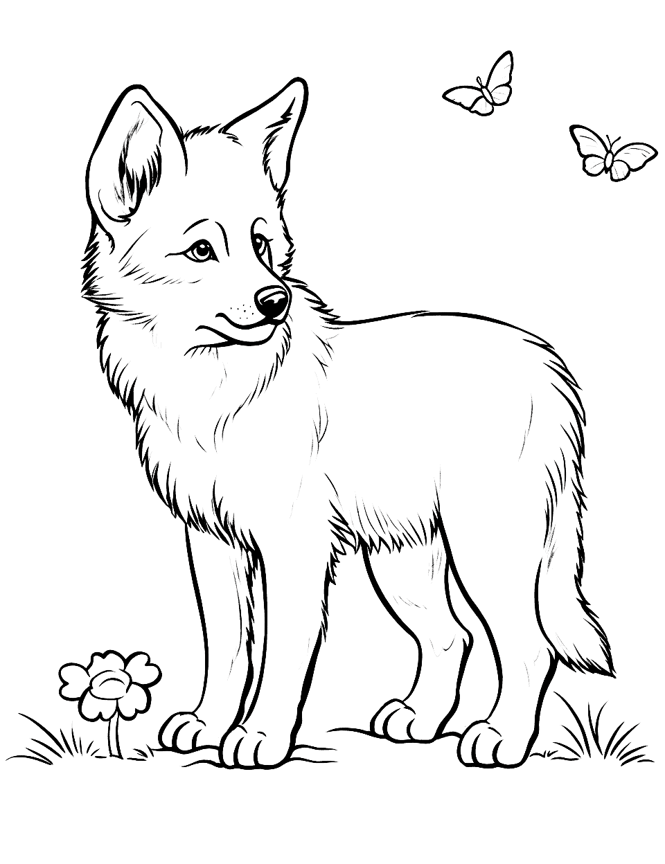 Wolf coloring pages free printable sheets