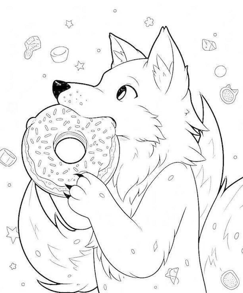 Majestic wolf coloring pages for kids and adults