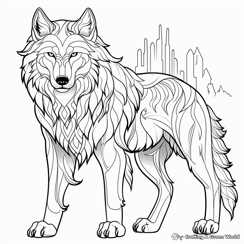 Wolf coloring pages