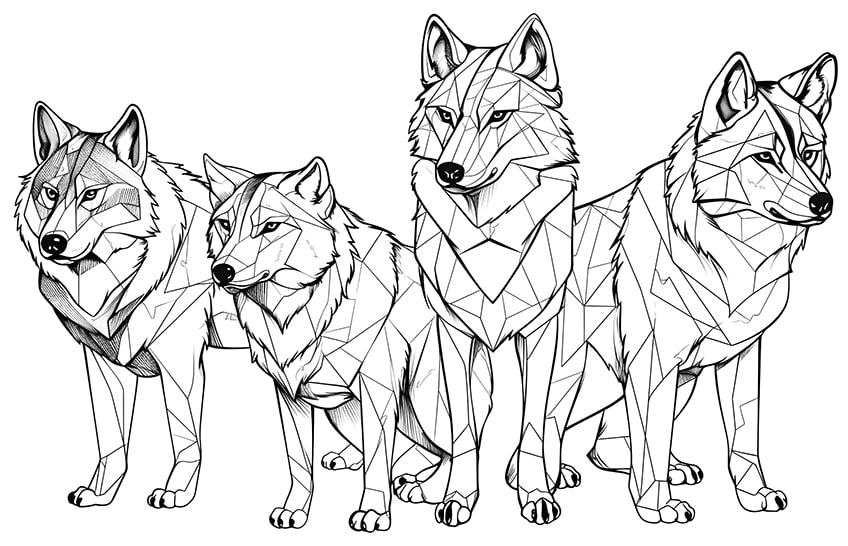 Wolf coloring pages