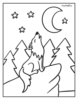 Wolf coloring pages â printable sheets