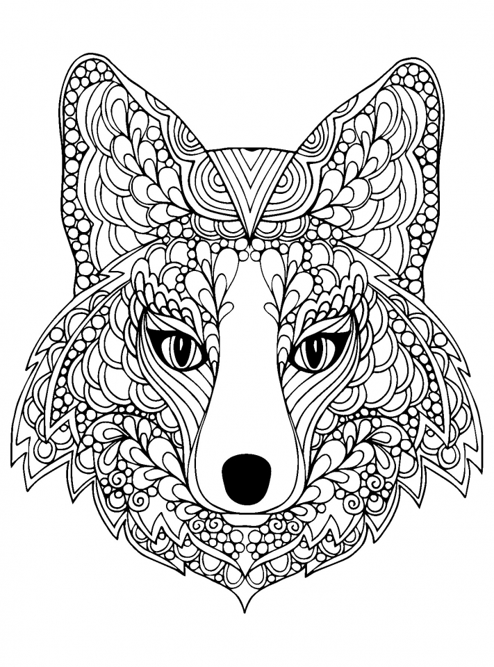 Get this wolf coloring pages for adults free printable