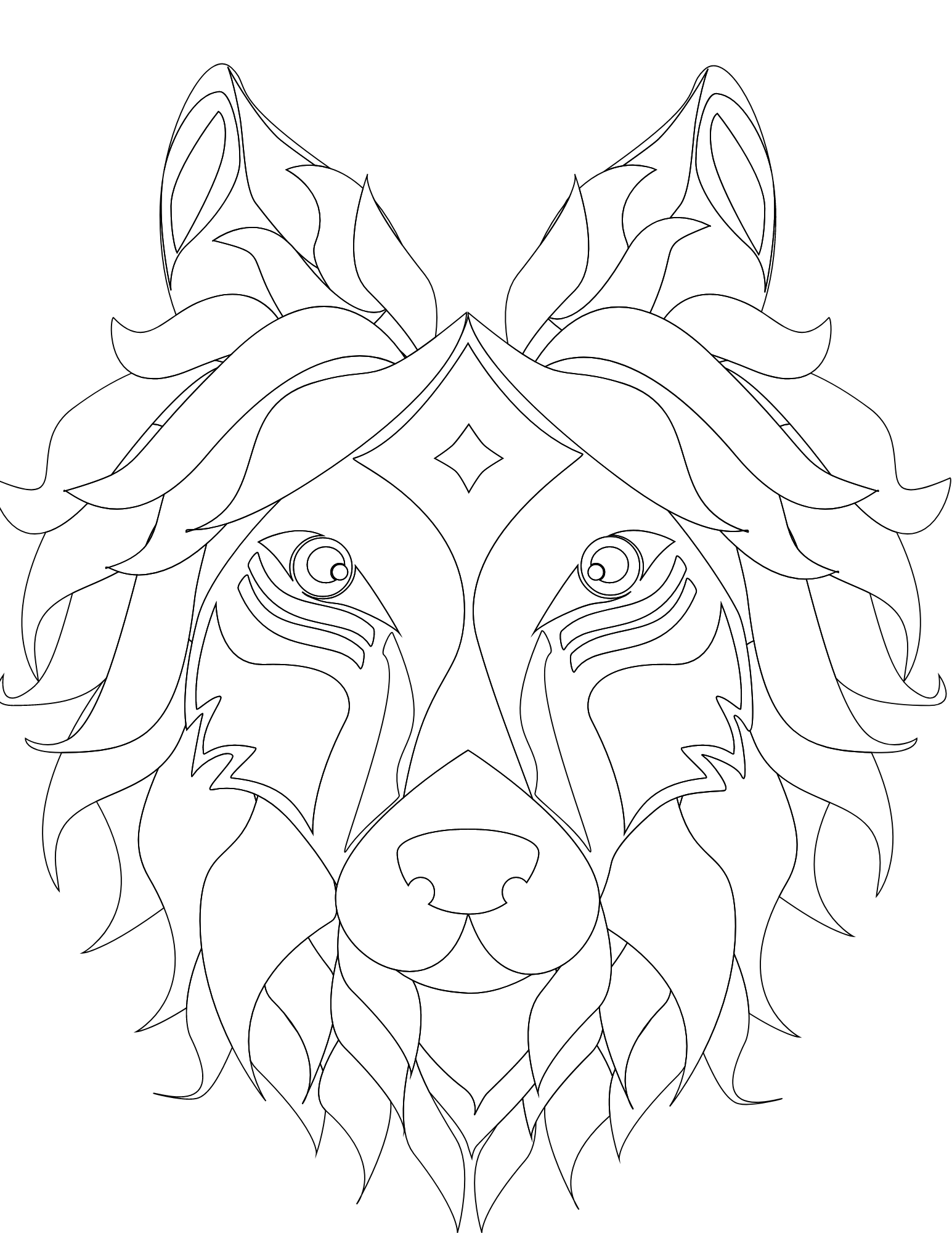 Wild and wonderful wolf coloring pages for kids and adults