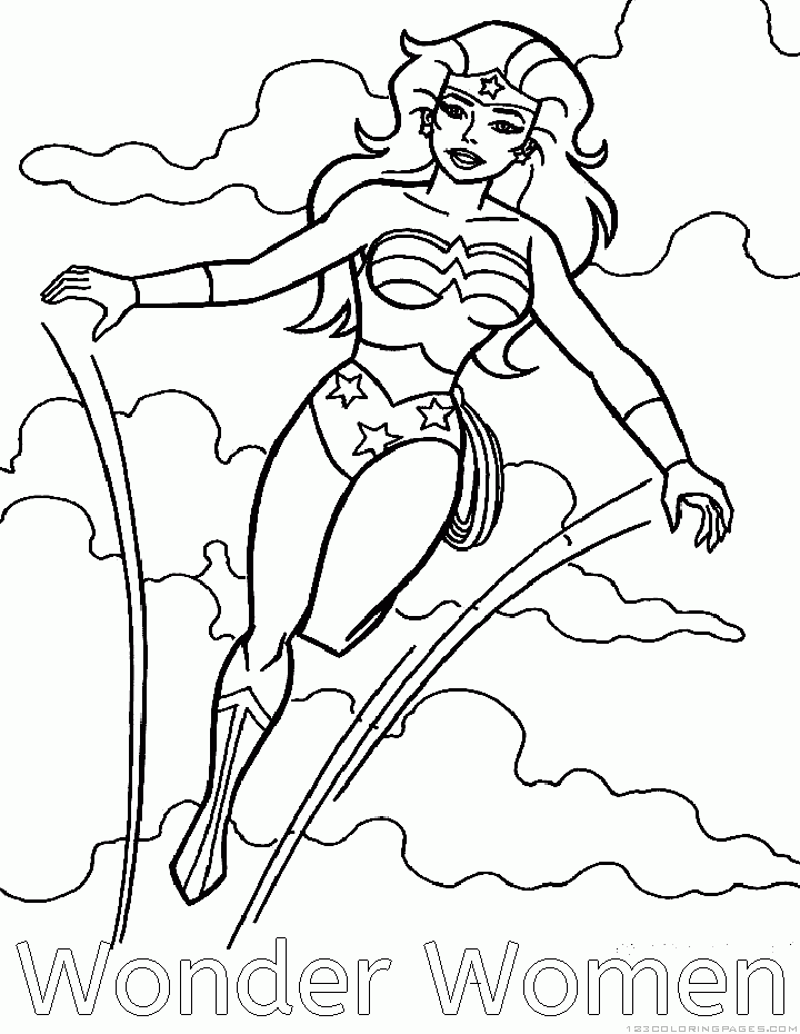 Wonder women coloring pages