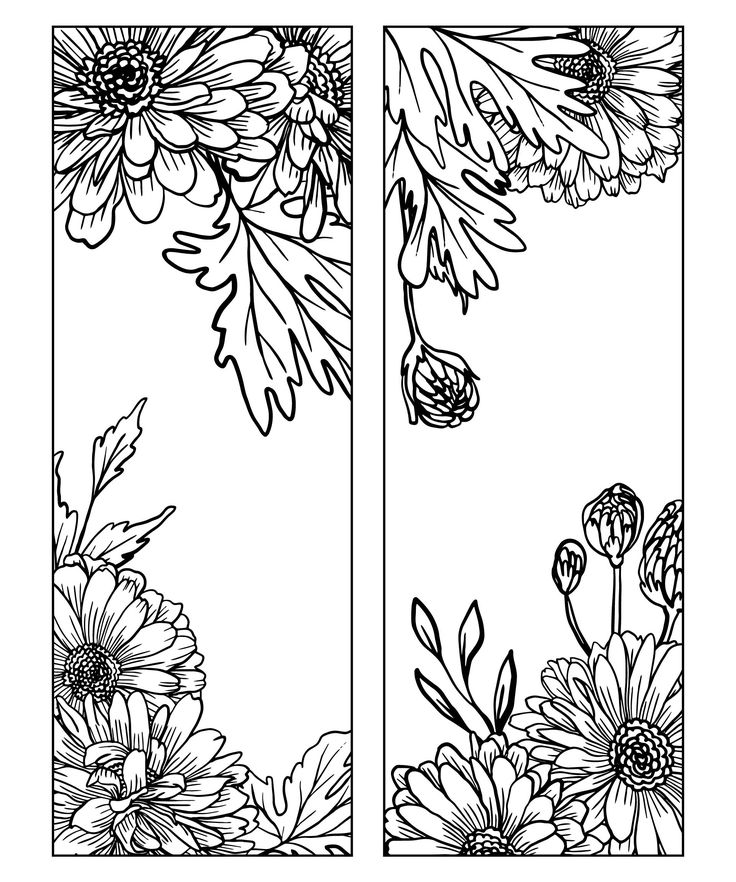 Printable bookmark coloring flower wood burning patterns stencil flower coloring pages pyrography patterns