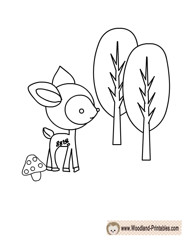 Free printable woodland animals coloring pages