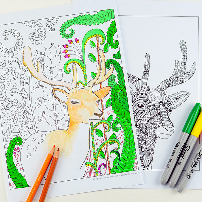 Woodland coloring pages