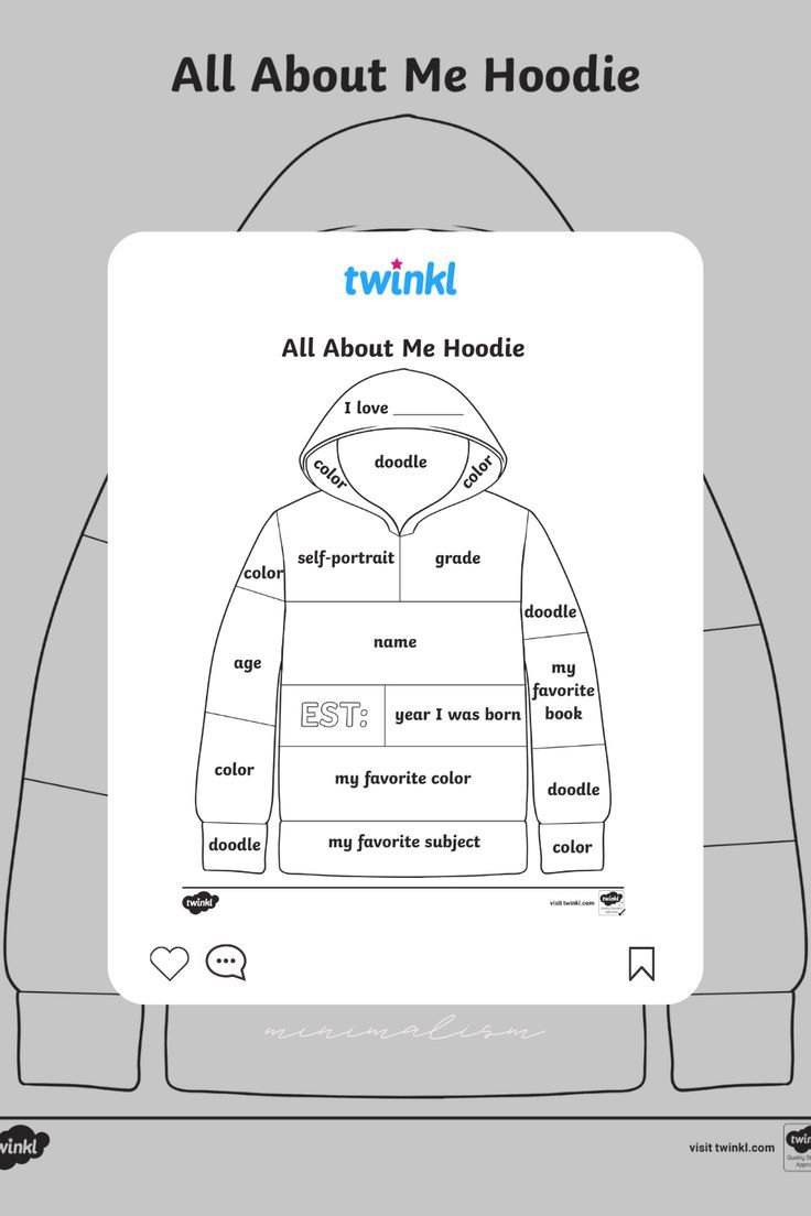 All about me hoodie all about me activities teaching classroom management about me activities