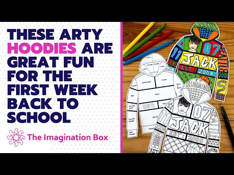 All about me hoodie art and writing activity