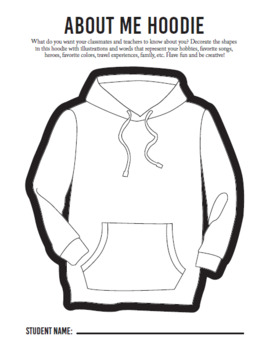 Hoodie about me art activity back to school identity project class munity