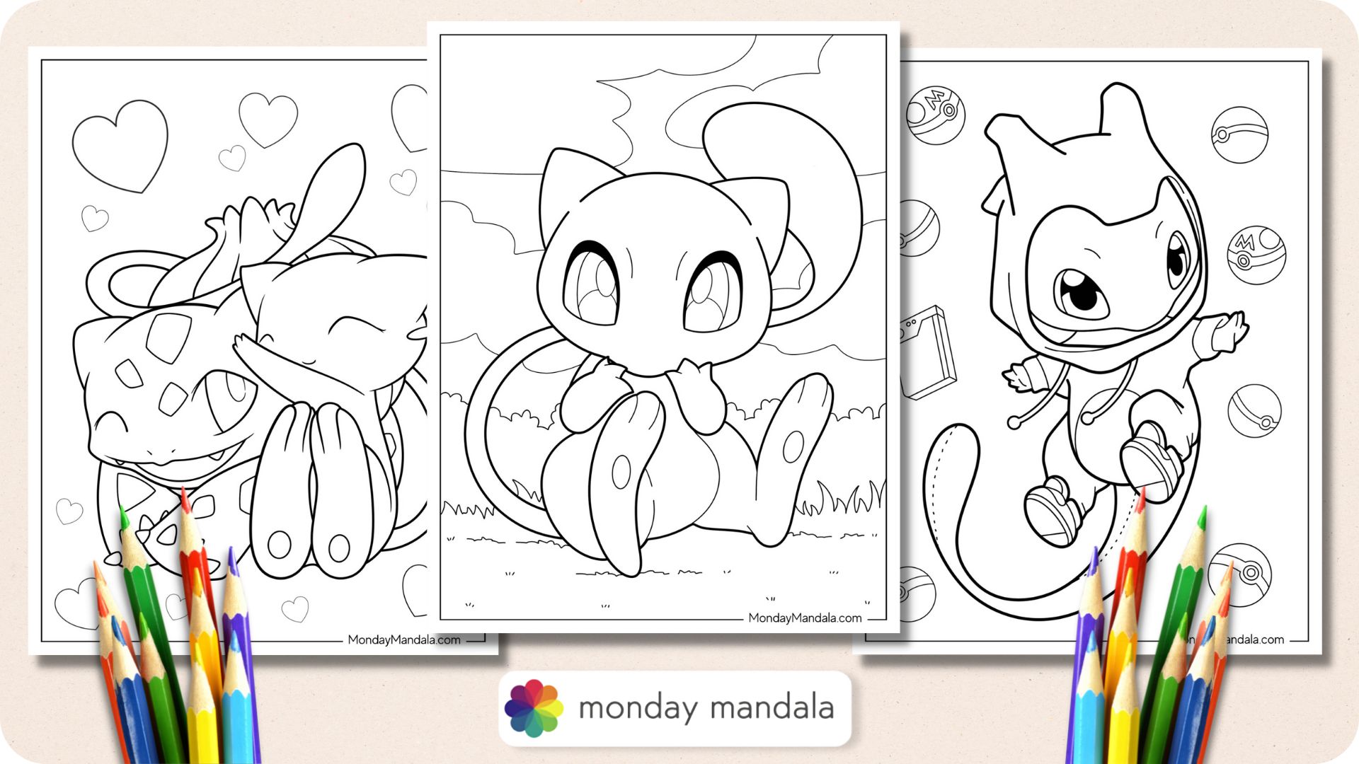 Mew coloring pages free pdf printables