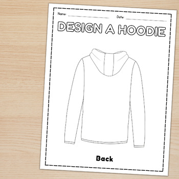 Design your own hoodie printable worksheets blank hoodie template