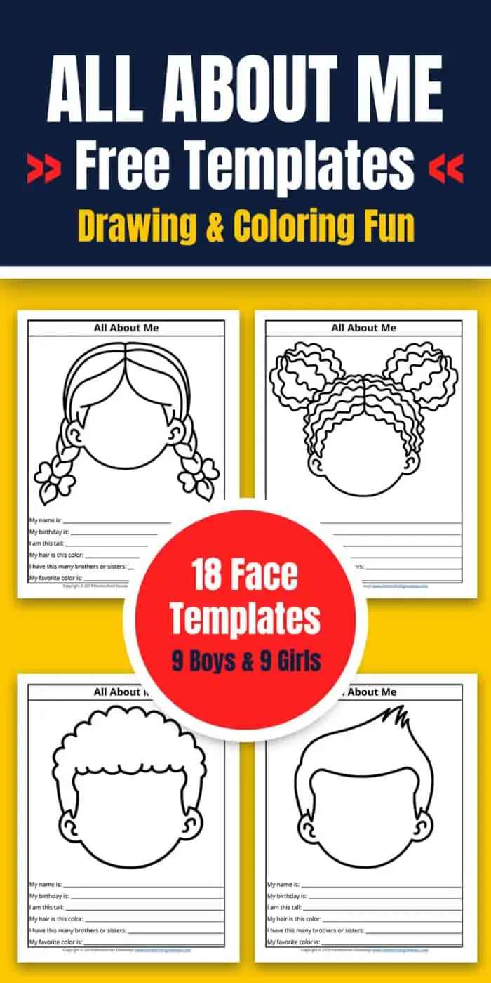 Free all about me printable worksheets for kids