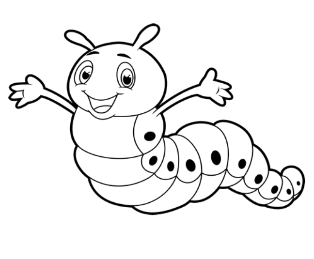 Worm coloring pages printable for free download