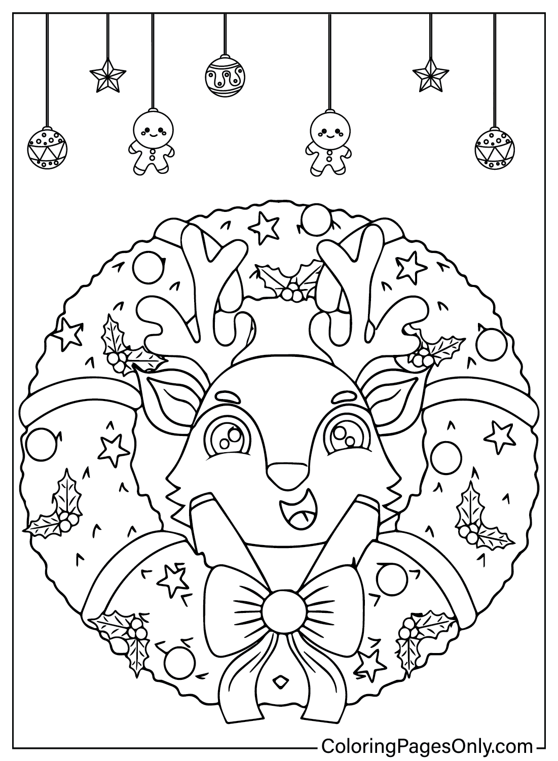 Coloring pages only on x ð christmas wreath coloring pages httpstcopppoizyoe christmaswreath christmas xmas merychristmas holidays coloringpagesonly coloringpages coloringbook art fanart sketch drawing draw coloring usa trend