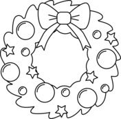 Christmas wreath coloring pages free coloring pages