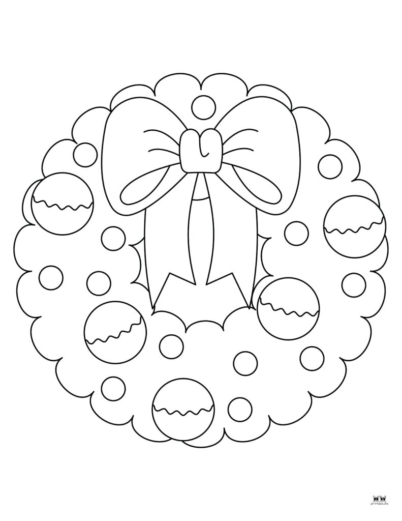 Christmas wreath coloring pages