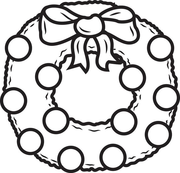 Printable christmas wreath coloring page for kids christmas coloring pages free christmas coloring pages easy christmas wreaths